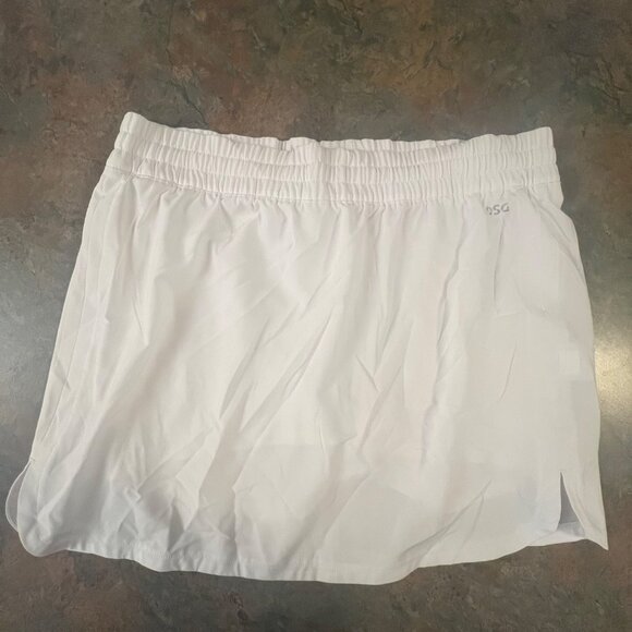 DSG‎ Womens Mid-Rise Stride Skort With Built-In Shorts M White - Picture 1 of 8